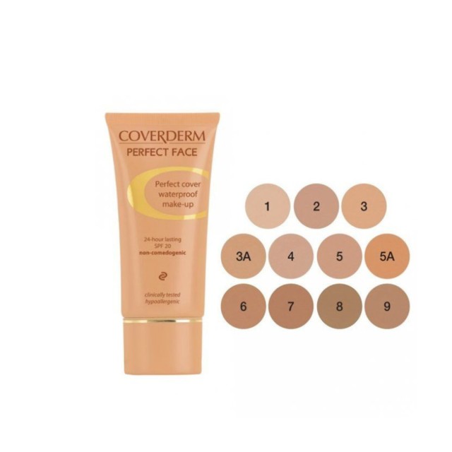 Coverderm Perfect Face No 3, Αδιάβροχο Make-Up Για Πρόσωπο, Spf20 - 30 ml