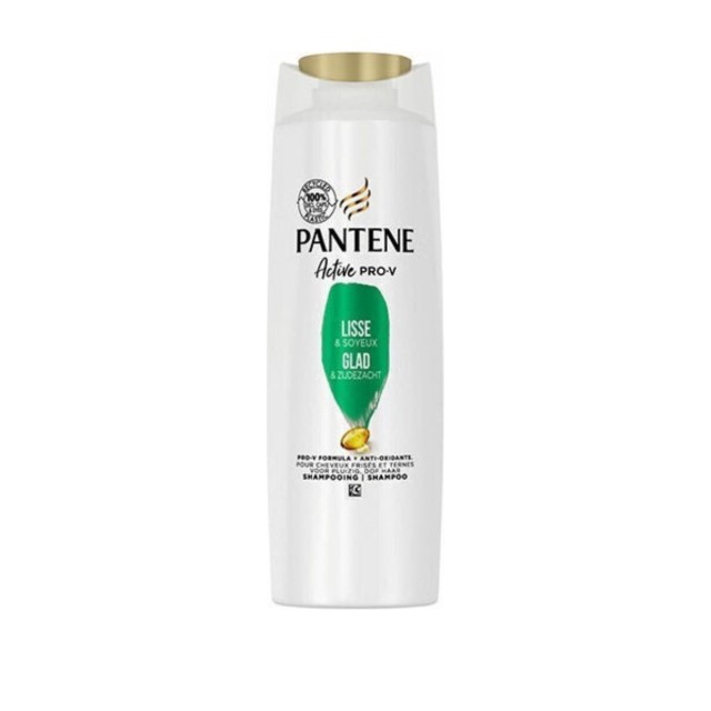 Pantene Smooth & Sleek Σαμπουάν κατά της Ξηροδερμίας για Φριζαρισμένα Μαλλιά 225ml
