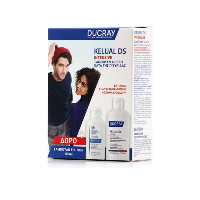 Ducray Promo Kelual Ds Intensive Anti-dandruff Shampoo 100ml & Elution Gentle Balancing Shampoo 100ml