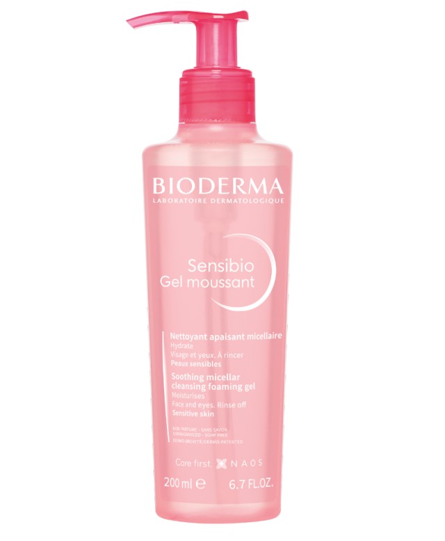 Bioderma Sensibio Gel Moussant Απαλό Τζελ Καθαρισμού & Αφαίρεσης Μακιγιάζ για Ευαίσθητο Δέρμα 200 ml