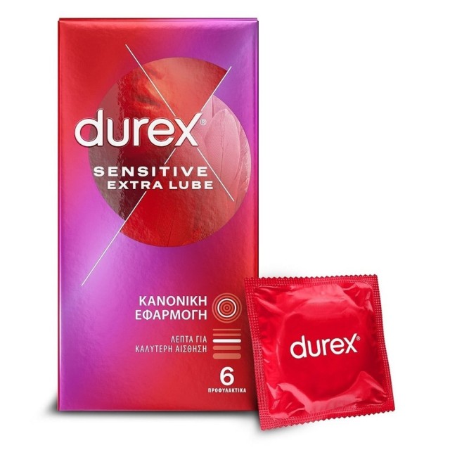 Durex Sensitive Extra Lube 6τμχ