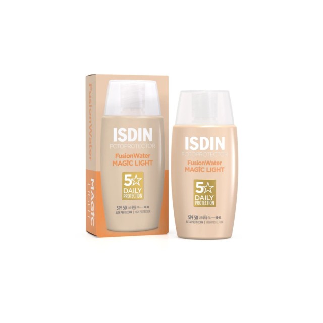 Isdin Fotoprotector Fusion Water Αντηλιακή Κρέμα Προσώπου SPF50 με Χρώμα Medium 50ml