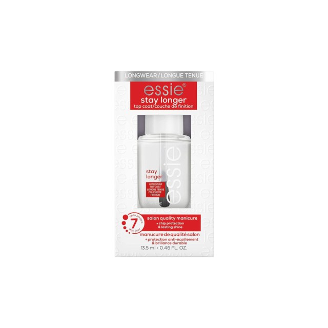Essie Stay Longer Top Coat για Απλά Βερνίκια 13.5ml