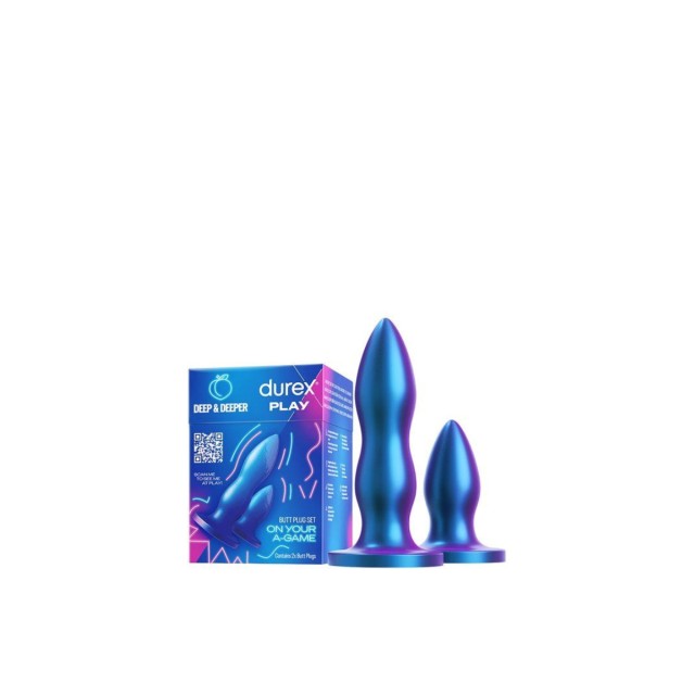 Durex Butt Plug Set (on your A-Game) Πρωκτικές Σφήνες 2 τμχ 1σετ