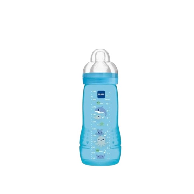 Mam Μπιμπερό Easy Active Θηλή Σιλικόνης 4+ Μηνών 330 ml Αγόρι