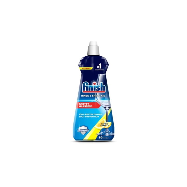 Finish Rinse Aid – Υγρό Λαμπρυντικό Πλυντηρίου Πιάτων με Άρωμα Λεμόνι 400 ml