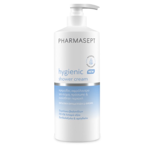 Pharmasept Hygienic Shower Cream Κρεμώδες Αφρόλουτρο για Εντατική Ενυδάτωση & Θρέψη, 500ml