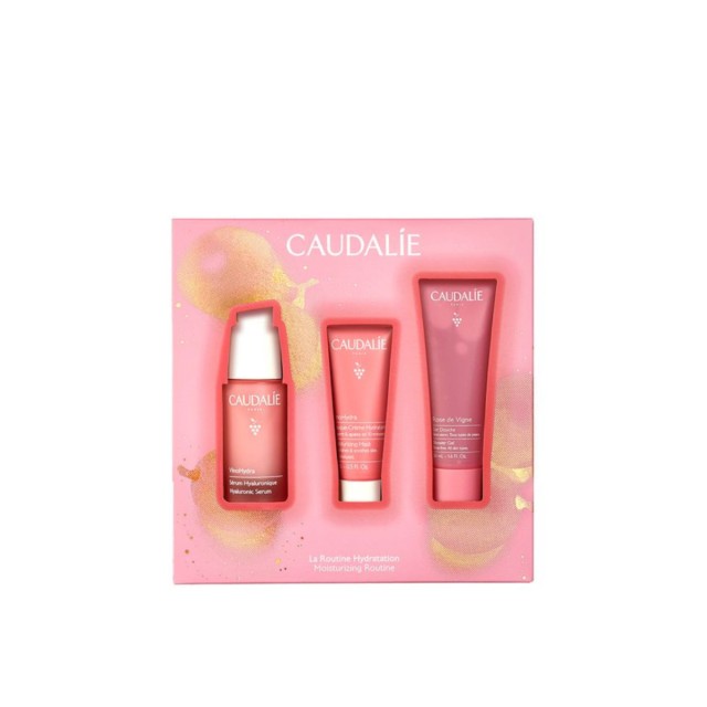 Caudalie Promo VinoHydra Hyaluronic Serum, 30ml & Moisturizing Mask, 15ml & Rose de Vigne Shower Gel, 50ml