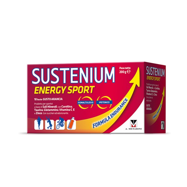 Menarini Sustenium Energy Sport με Γεύση Πορτοκάλι 10 φακελάκια