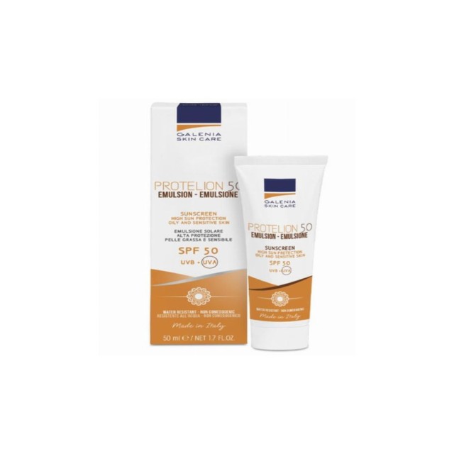 Galenia Skin Care Protelion Emulsion Αδιάβροχη Αντηλιακή Κρέμα Προσώπου SPF50 50ml