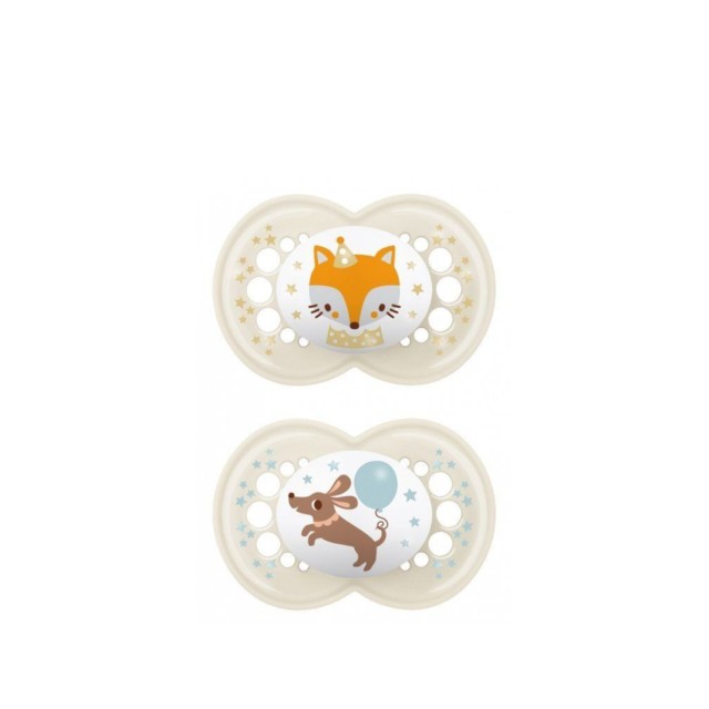 Mam – Original Πιπίλα με Θηλή Σιλικόνης 16m+ 2 Τεμάχια Λευκό