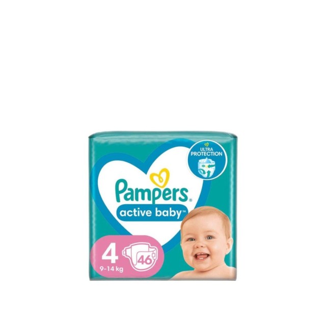 Pampers Active Baby Pants No4 9-14kg, 46τεμ