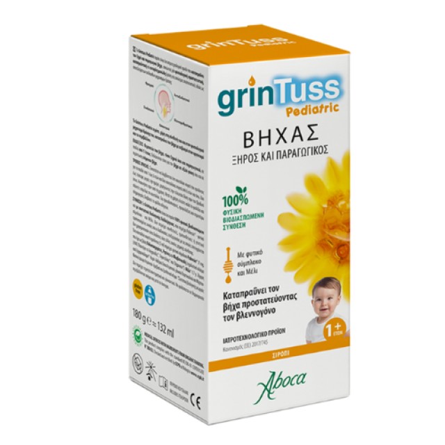 Aboca Grintuss Σιρόπι 1+ Ετών για Παιδιά για Ξηρό και Παραγωγικό Βήχα 180ml