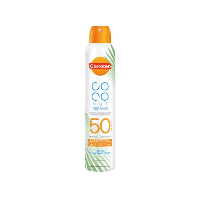 Carroten Coconut Dreams Αδιάβροχο Αντηλιακό για το Σώμα SPF50 σε Spray 200ml