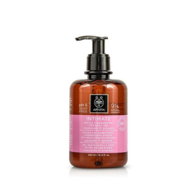 Apivita Intimate Daily Απαλό Gel Καθαρισμού για την Ευαίσθητη Περιοχή με Χαμομήλι & Πρόπολη 300 ml