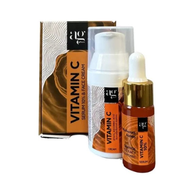 AG Pharm Vitamin C 10% Serum 10ml + Face Cream 30ml
