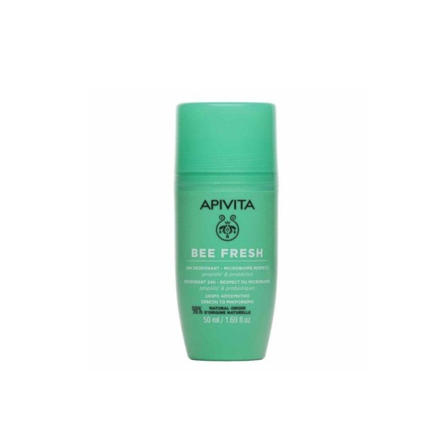 Apivita Bee Fresh Deo Roll On Πρόπολη & Προβιοτικά Αποσμητικό 24Ωρης Δράσης 50 ml