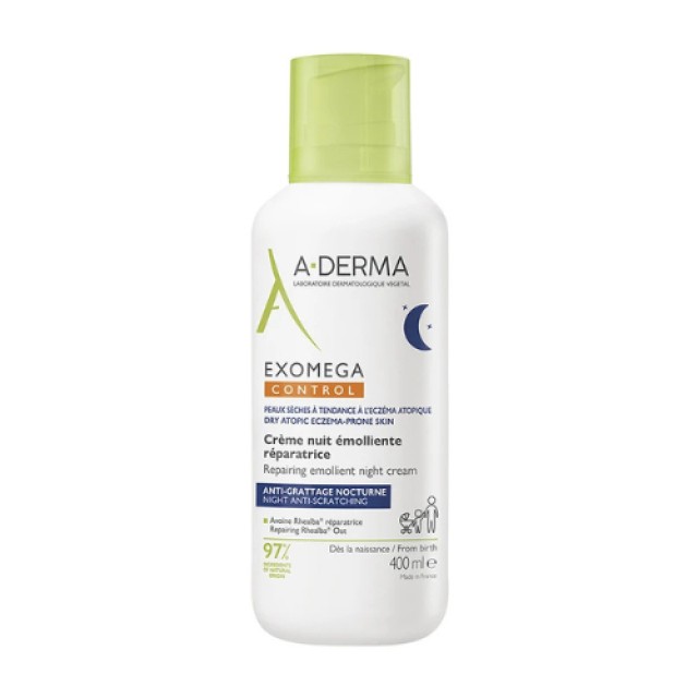 A-Derma Exomega Control Creme Nuit Emolliente Reparatrice 400ml