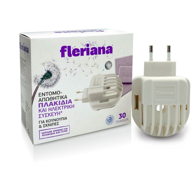 Power Health Fleriana Εντομοαπωθητικά Πλακίδια & Ηλεκτρική Συσκευή Για Κουνούπια & Σκνίπες 30 πλακίδια