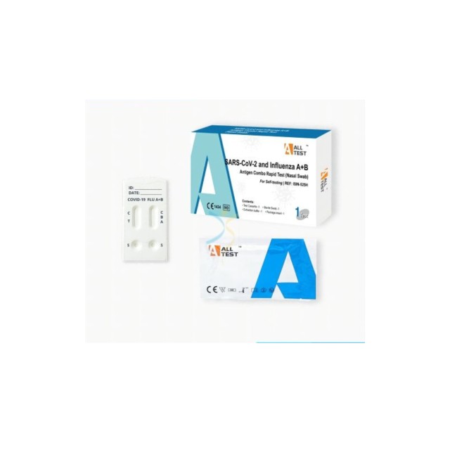 All Test Sars-Cov-2 & Influenza A+B Antigen Combo Rapid Test Ανίχνευσης Sars-Cov-2 & Γρίπης 1τμχ
