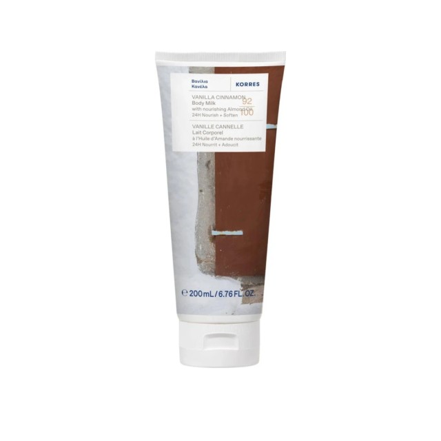 Korres Vanilla Cinnamon Ενυδατικό Γαλάκτωμα Σώματος με Άρωμα Βανίλια για Ξηρές Επιδερμίδες 200ml