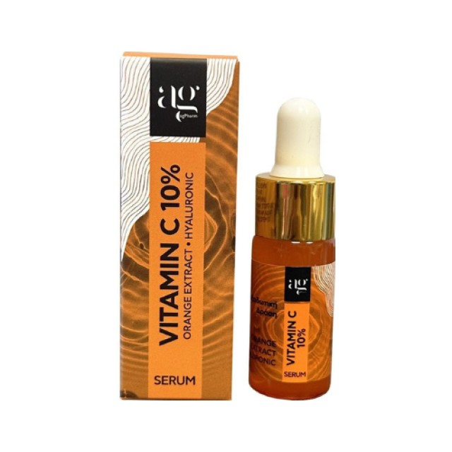 Ag Pharm Vitamin C 10% Αντιγηραντικό Serum Προσώπου με Βιταμίνη C & Υαλουρονικό Οξύ 10ml