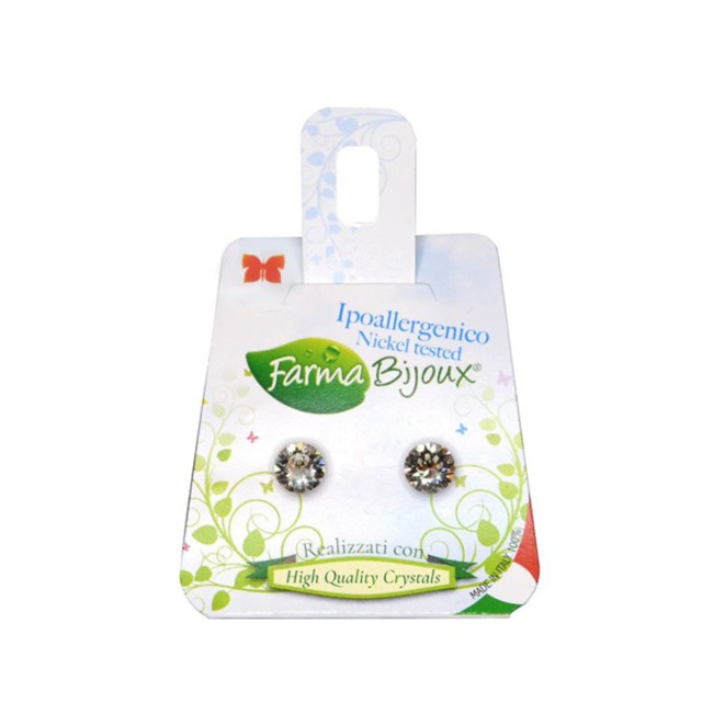 Farma Bijoux Σκουλαρίκια Κρύσταλλα Στρογγυλά 6,2mm