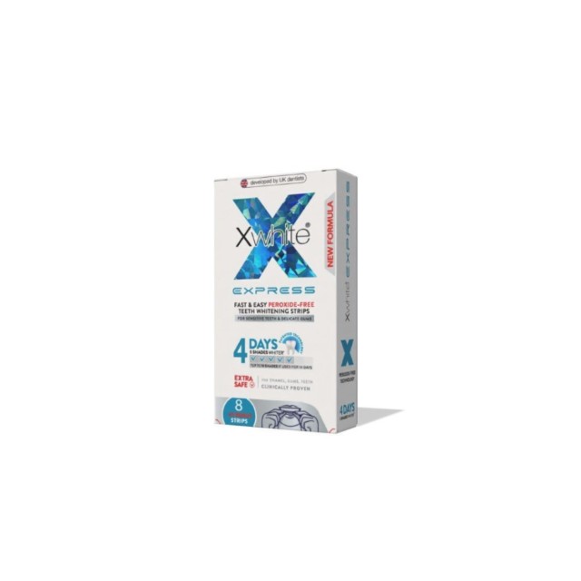 Xwhite Express 4 Days Ταινίες & Οδοντόκρεμα Λεύκανσης Δοντιών 8τμχ