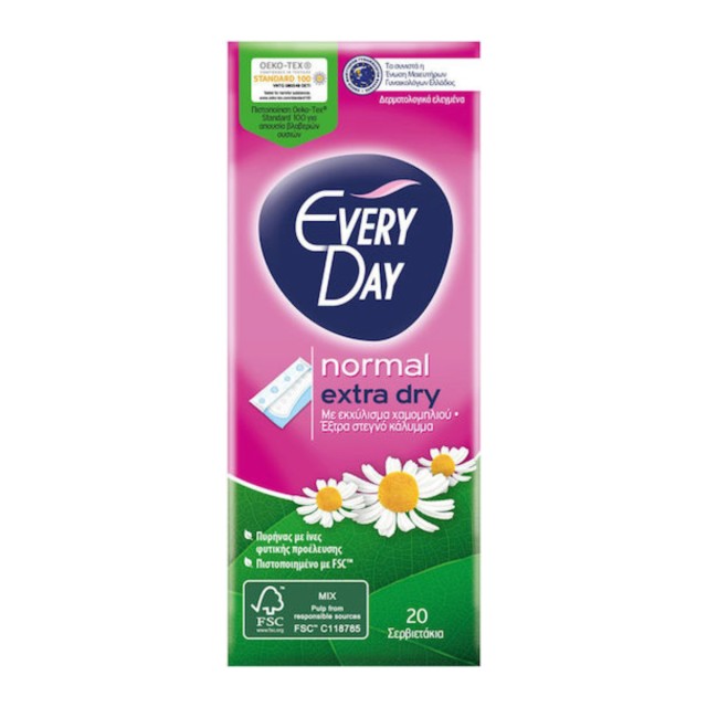 Every Day Extra Dry Normal Panty Liners with Chamomile Extract 20pcs