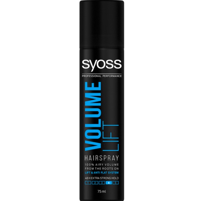 Syoss Hairspray Volume Lift Mini Λακ Μαλλιών για Όγκο, 75ml