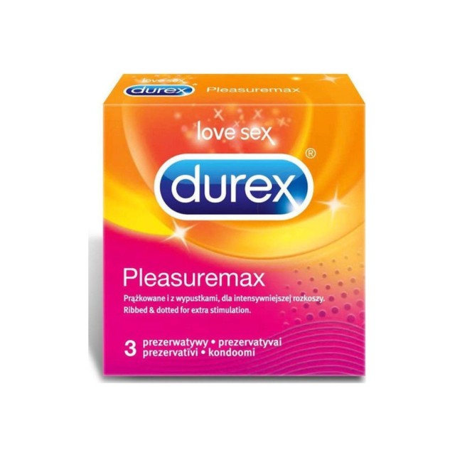Durex Προφυλακτικά Pleasure Max με Ραβδώσεις 3τμχ