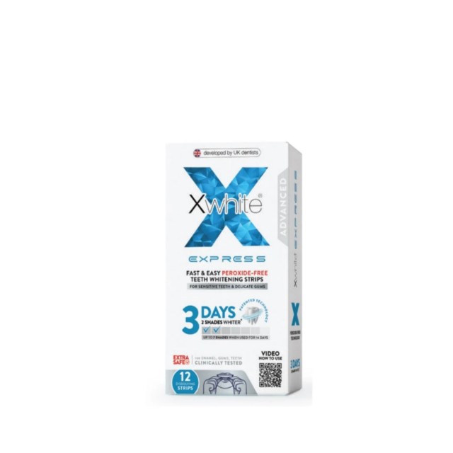 XWhite Express 3 Days 12ταινίες (Επαγγελματικές Ταινίες Λεύκανσης Δοντιών για 2 Φορές Ταχύτερη Λεύκα