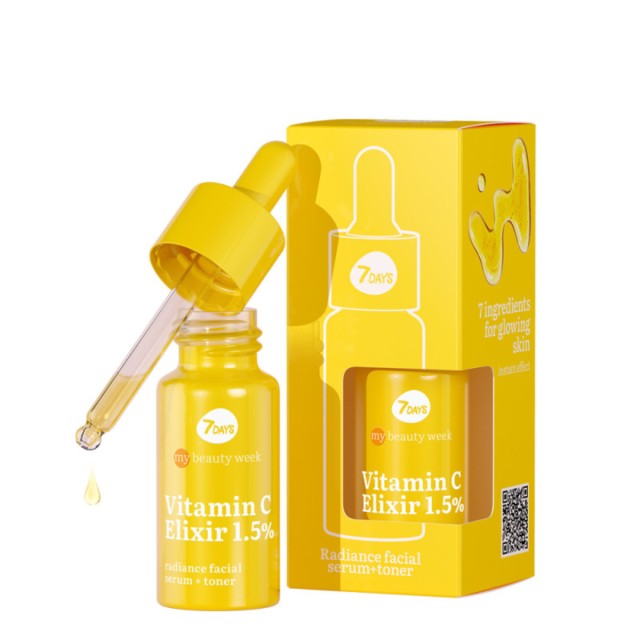 7DAYS My Beauty Week Vitamin C Elixir 1,5% Radiance Facial Serum + Toner 20ml