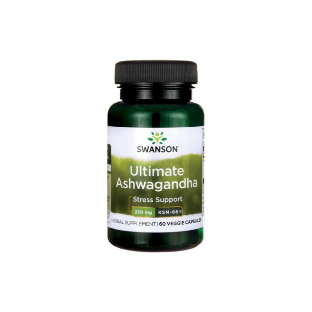 Swanson Ashwagandha Ultimate KSM 66 250mg 60 Vegan Caps