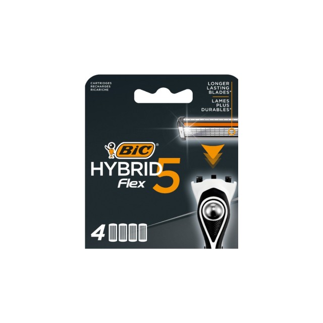 Bic Hybrid Flex 5 Ανταλλακτικά για Ξυραφάκι 4τμχ