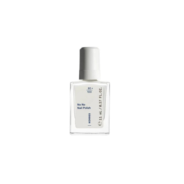 Korres No No Gloss Βερνίκι Νυχιών Μακράς Διαρκείας 01 Pure White 11ml