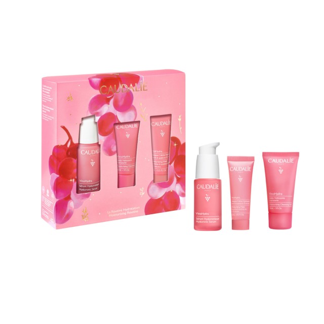 Caudalie VinoHydra La Routine Σετ Περιποίησης για Ενυδάτωση & Καθαρισμό Προσώπου 3τμχ