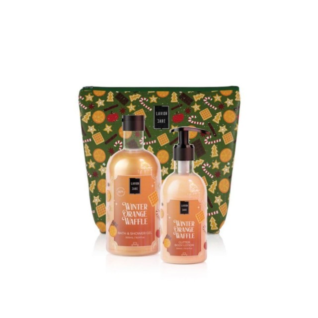 Lavish Care Winter Orange Waffle bag set