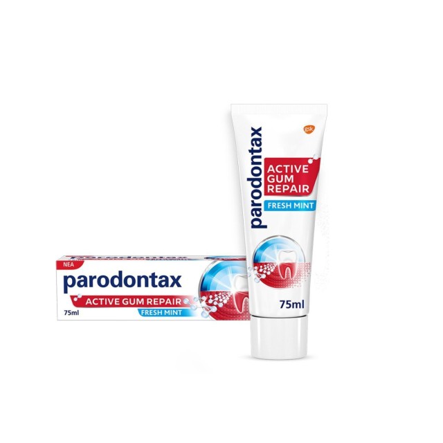 Parodontax Active Gum Repair Fresh Mint Οδοντόκρεμα - Ευαίσθητα Ούλα 75 ml