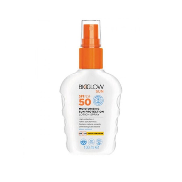 BioGlow Sun Αδιάβροχο Αντηλιακό Προσώπου και Σώματος SPF50 σε Spray 100ml