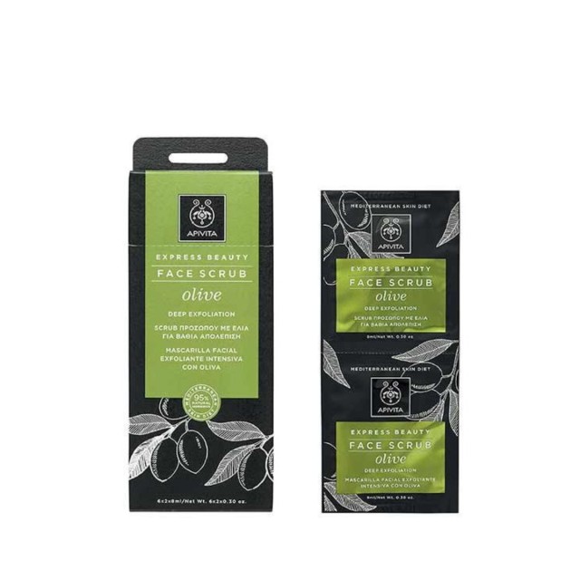 Apivita Scrub Βαθιάς Απολέπισης Ελιά 2 x 8 ml