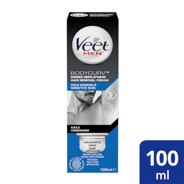 Veet Men Sensitive Skin Ανδρική Κρέμα Αποτρίχωσης Σώματος για Ευαίσθητες Επιδερμίδες 100ml