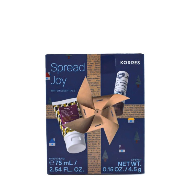 Korres Spread Joy Winter Essentials, Σετ Κρέμα Χεριών με Lip Balm