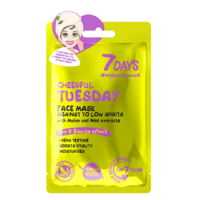 7 DAYS FACE MASK CHEERFUL TUESDAY 28 G