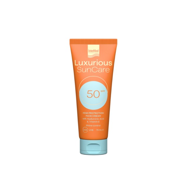 Intermed Luxurious Sun Care Face Cream Αντηλιακή Κρέμα Προσώπου Spf50 75 ml