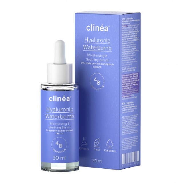 Clinea Hyaluronic Waterbomb Ενυδατικός & Καταπραϋντικός Ορός 30 ml