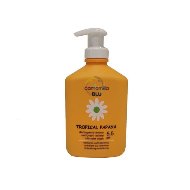 Camomilla BLU Tropical Papaya Υγρό Καθαρισμού για την Ευαίσθητη Περιοχή με Χαμομήλι 300ml