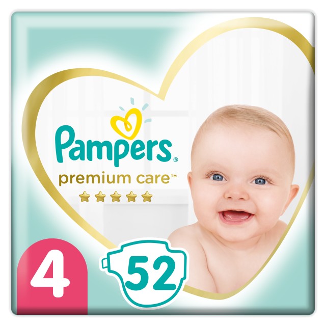 Pampers Premium Care Νο.4 (9-14 Kg) 52 Πάνες