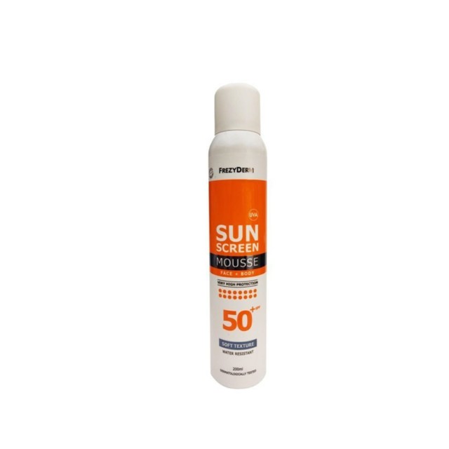 Frezyderm Sun Screen Mousse SPF50+ Αντηλιακό Προσώπου & Σώματος 200 ml