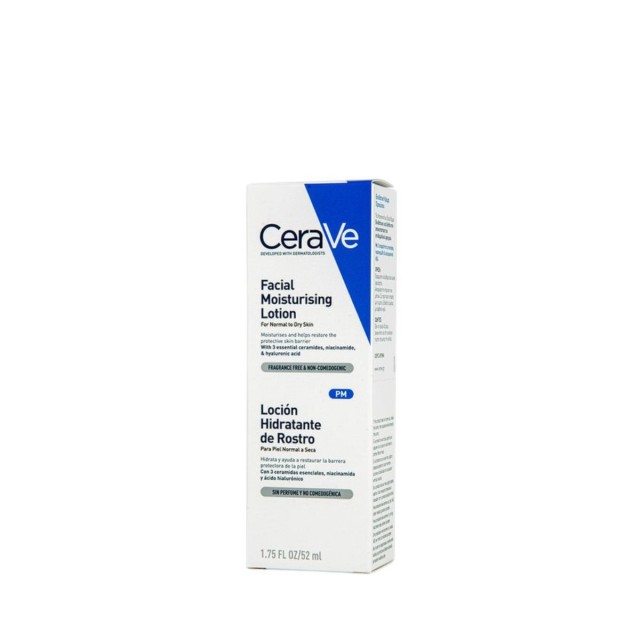 Cerave Facial Moisturizing Lotion Ενυδατική Κρέμα Προσώπου για Κανονικές/Ξηρές Επιδερμίδες 52 ml